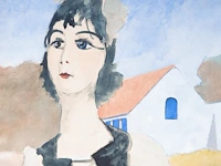 Léon spilliaert (1881-1946), 'poupées devant une ferme blanche', 1933, pencil, watercolour and gouache on paper 49.6 x 66.7 cm. (19.53 x 26.26 in.), frame: 71.5 x 89 cm. (28.14 x 35.03 in.) - afbeelding 3 van  7