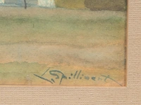 Léon spilliaert (1881-1946), rural landscape with farm and windmill, 1930, watercolour on paper 25 x 30.5 cm. (9.83 x 12.00 in.), frame: 44 x 50.5 cm. (17.32 x 19.87 in.) - afbeelding 4 van  4