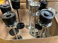 Leopold vienna diverse champagne/ijs koelers op standaard (8x) - afbeelding 2 van  7