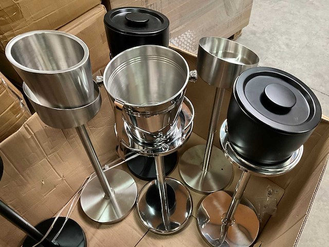 Leopold vienna diverse champagne/ijs koelers op standaard (8x) - afbeelding 6 van  7