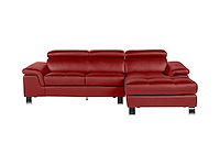 Leren hoekbank - rood - rechthoek - afbeelding 6 van  7