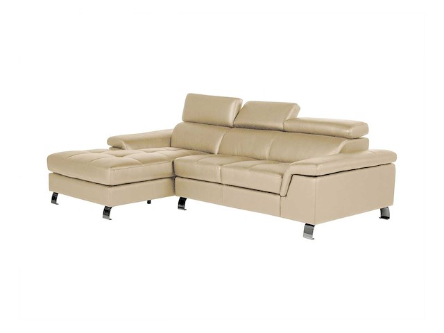 Leren hoekbank - taupe - linkerhoek - afbeelding 2 van  7