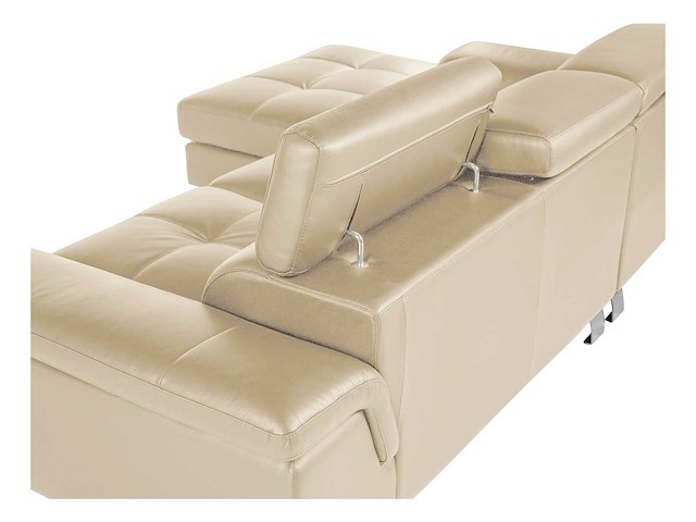 Leren hoekbank - taupe - linkerhoek - afbeelding 4 van  7