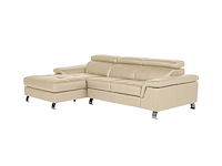 Leren hoekbank - taupe - linkerhoek - afbeelding 5 van  7