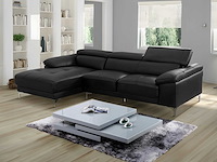 Leren hoekbank - zwart - linker hoek - afbeelding 1 van  9