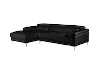 Leren hoekbank - zwart - linker hoek - afbeelding 3 van  9