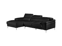 Leren hoekbank - zwart - linker hoek - afbeelding 4 van  9