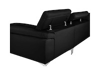 Leren hoekbank - zwart - linker hoek - afbeelding 5 van  9