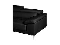 Leren hoekbank - zwart - linker hoek - afbeelding 6 van  9