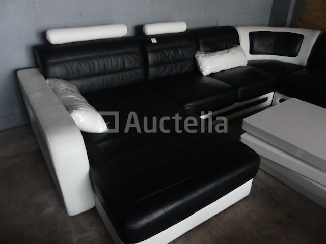 Leren hoeklounge met tafels - afbeelding 2 van  6