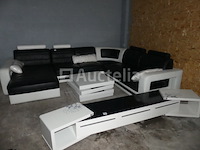 Leren hoeklounge met tafels - afbeelding 3 van  6