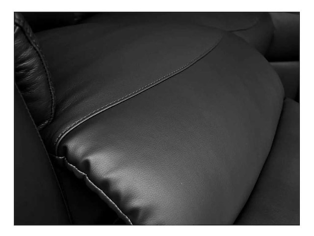 Leren relax hoekbank - zwart - afbeelding 5 van  6