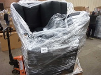 Leren relax hoekbank - zwart - afbeelding 6 van  6