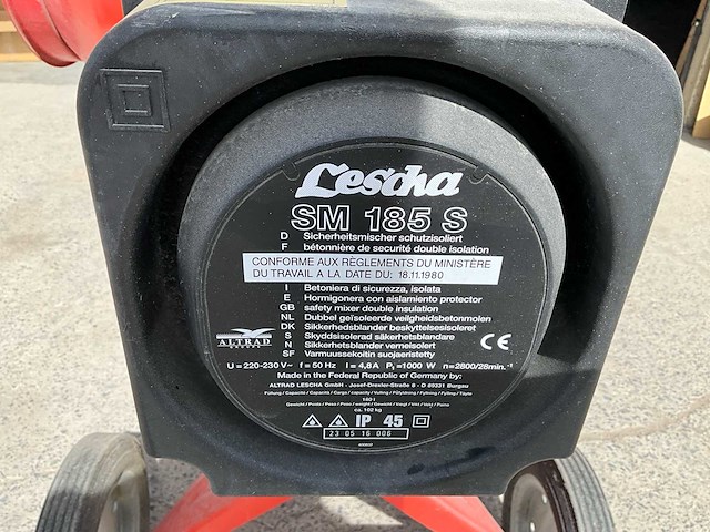 Lescha sm 185 s nieuwe betonmolen - afbeelding 5 van  14