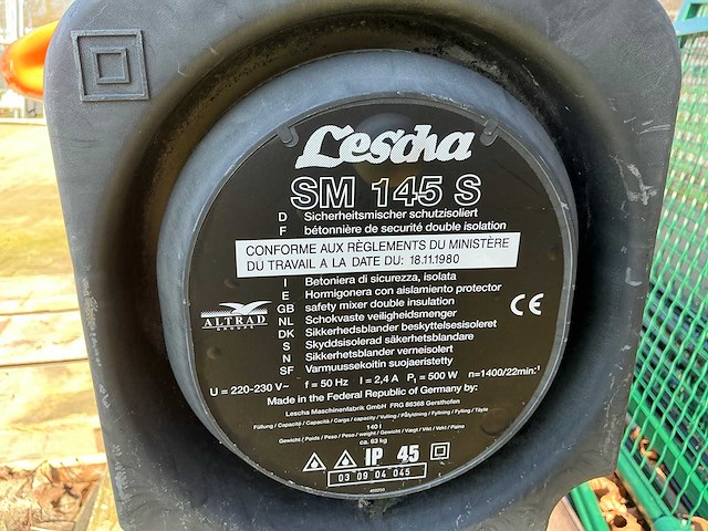 Lescha sm145s betonmolen - afbeelding 8 van  8