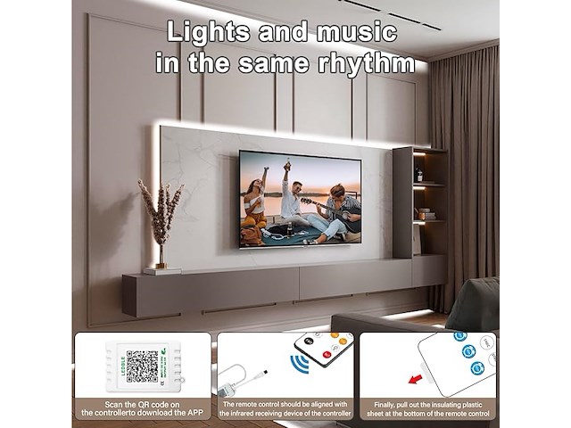 Letianpai cob-ledstripverlichting (30 m) - afbeelding 3 van  5