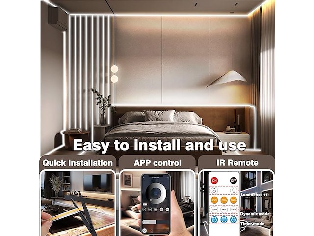 Letianpai cob-ledstripverlichting (30 m) - afbeelding 5 van  5