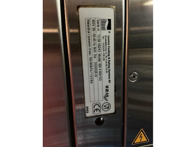 Leventi bakermat bm 4mm ng 4-laags cobisteamer/oven,gewicht 180 kg - afbeelding 4 van  4