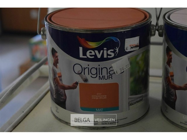 Levis muurverf 1x2,5l pompoenoranje, 1x2,5l zachtroze,1x2,5lnazomer - afbeelding 2 van  4