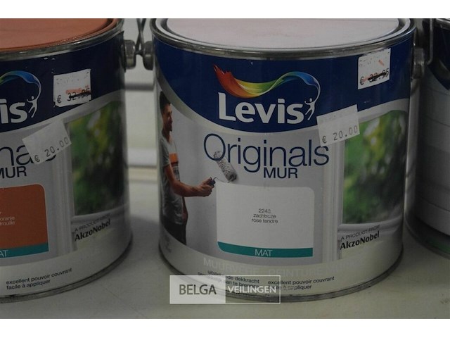 Levis muurverf 1x2,5l pompoenoranje, 1x2,5l zachtroze,1x2,5lnazomer - afbeelding 3 van  4