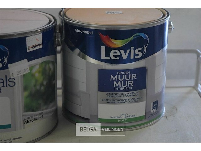 Levis muurverf 1x2,5l pompoenoranje, 1x2,5l zachtroze,1x2,5lnazomer - afbeelding 4 van  4