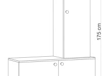 Lex kapstok | 100% melamine | eiken, zwart - afbeelding 4 van  4