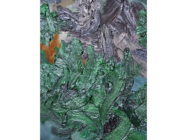 Lex van lith - abstracte tuincompositie - olie op doek - 50x80 cm - afbeelding 2 van  12