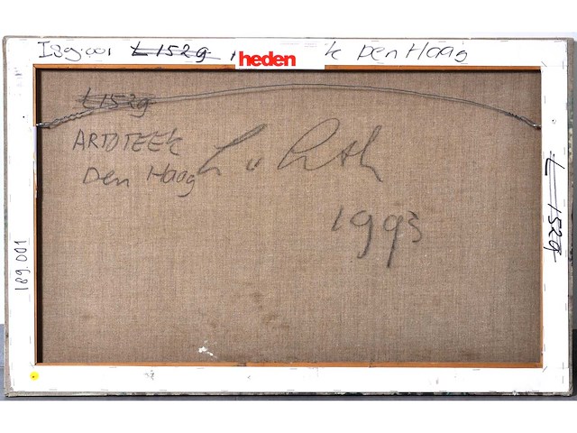 Lex van lith - abstracte tuincompositie - olie op doek - 50x80 cm - afbeelding 3 van  12