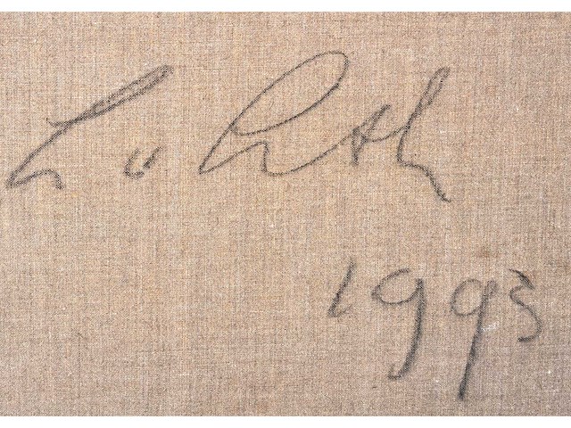 Lex van lith - abstracte tuincompositie - olie op doek - 50x80 cm - afbeelding 4 van  12