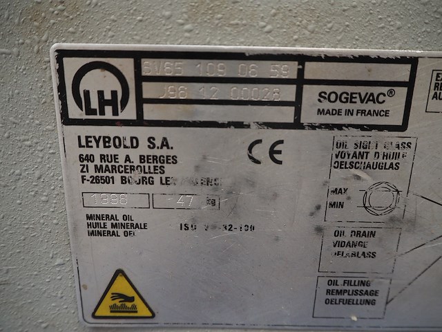 Leybold s.a. - afbeelding 8 van  10