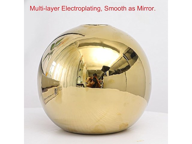 Lfsem gouden glazen bol hanglamp (150 mm) - afbeelding 4 van  4