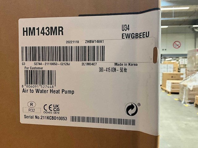 Lg - hm143mr u34 - r32 - 3f wit - warmtepomp - afbeelding 4 van  5