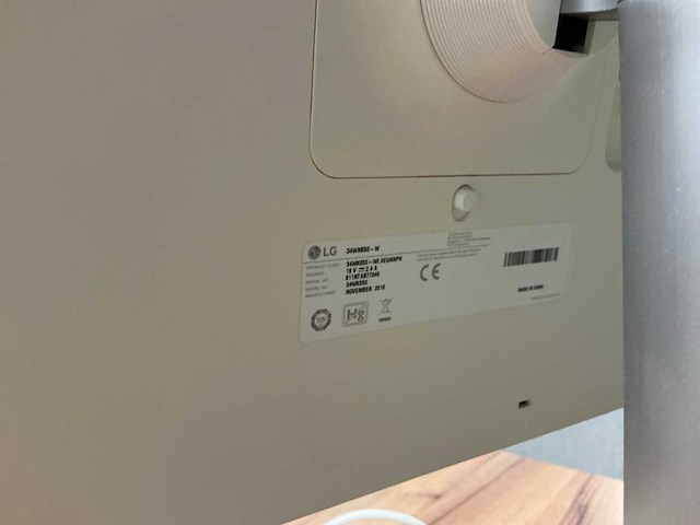 Lg 34wk650-w monitor (2x) - afbeelding 3 van  3