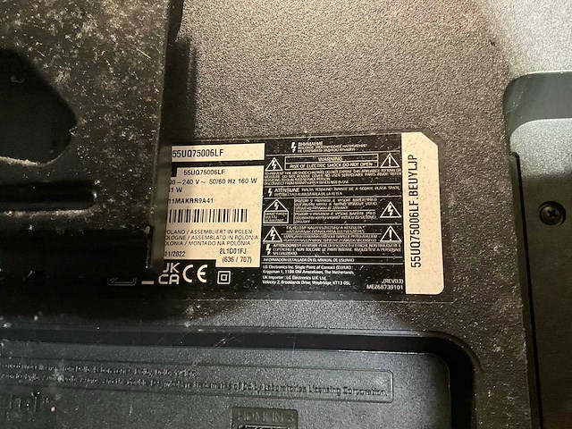 Lg 55uq75006lf 55” televisie - afbeelding 2 van  3