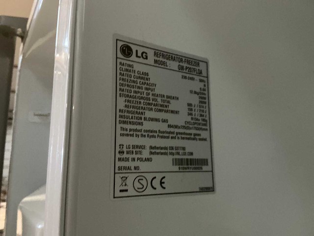 Lg gw-p207flqa koelkast - afbeelding 8 van  8