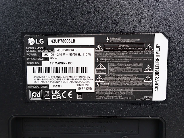 Lg smart tv 43 inch - afbeelding 4 van  6