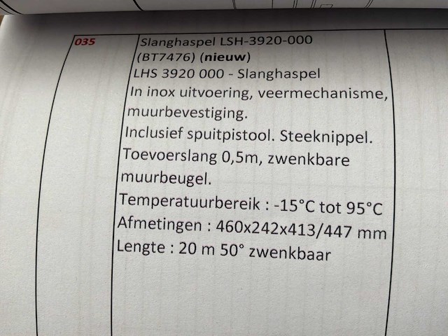 Lhs - 3920-000 - slanghaspel - nieuwstaat - afbeelding 2 van  3