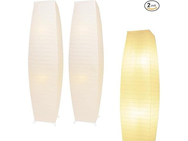 Lianheng papieren vloerlamp (2 stuks) - afbeelding 1 van  4