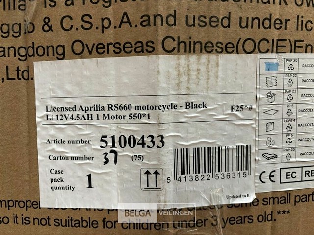 Licensed aprilia rs660 motorcycle black - afbeelding 4 van  4