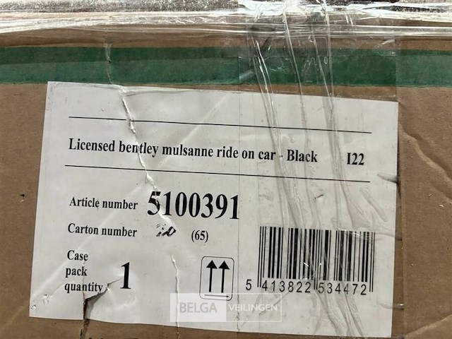 Licensed bentley mulsanne ride on car - black - afbeelding 4 van  4