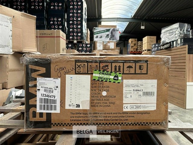 Licensed bmw go kart - white - afbeelding 3 van  4