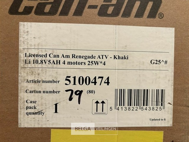 Licensed can am renegade atv - khaki - afbeelding 4 van  4
