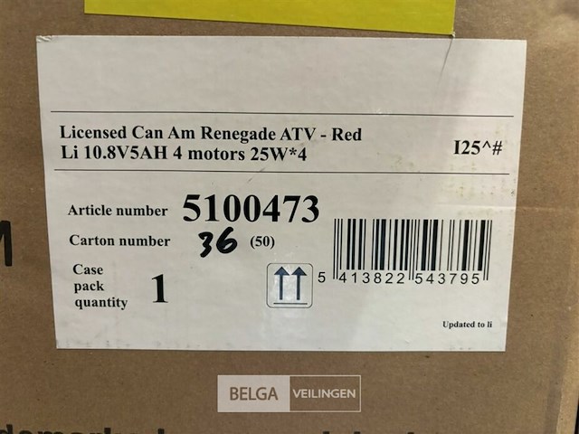 Licensed can am renegade atv - red - afbeelding 5 van  5