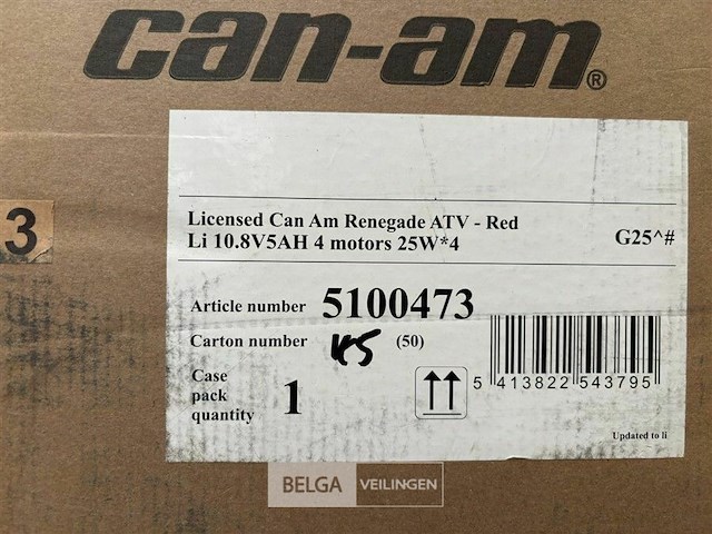 Licensed can am renegade atv red - afbeelding 3 van  3