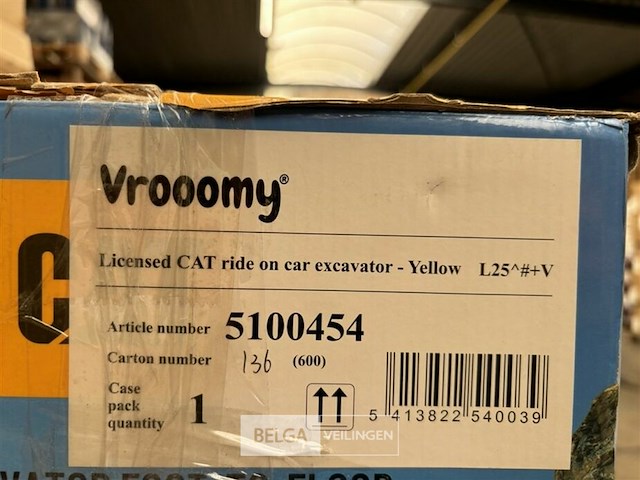 Licensed cat ride on car excavator - yellow - afbeelding 4 van  4