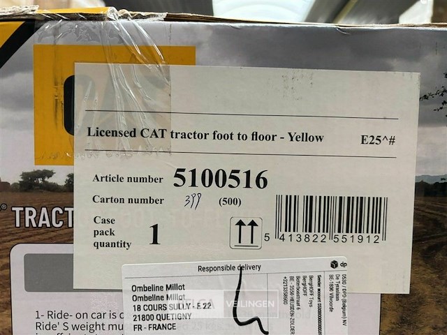 Licensed cat tractor foot to floor yellow - afbeelding 3 van  3