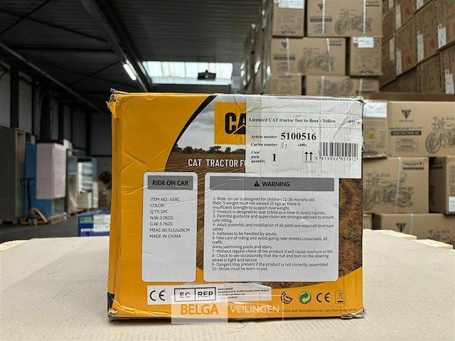 Licensed cat tractor foot to floor yellow - afbeelding 3 van  4