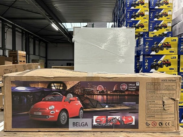 Licensed fiat 500 battery ride on car pink - afbeelding 1 van  4