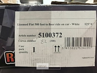 Licensed fiat 500 foot to floor ride on car - white - afbeelding 3 van  3