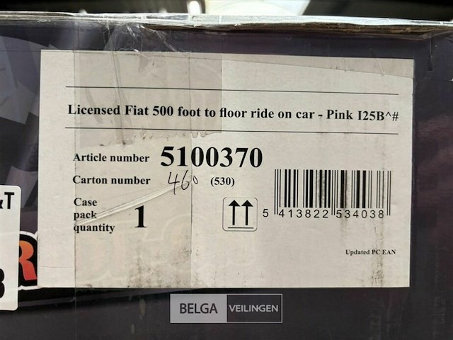 Licensed fiat 500 foot to floor ride on car pink - afbeelding 4 van  4